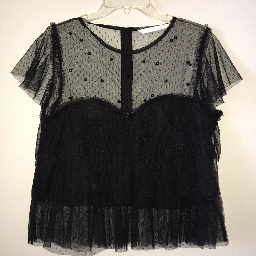 Zara Tulle Top